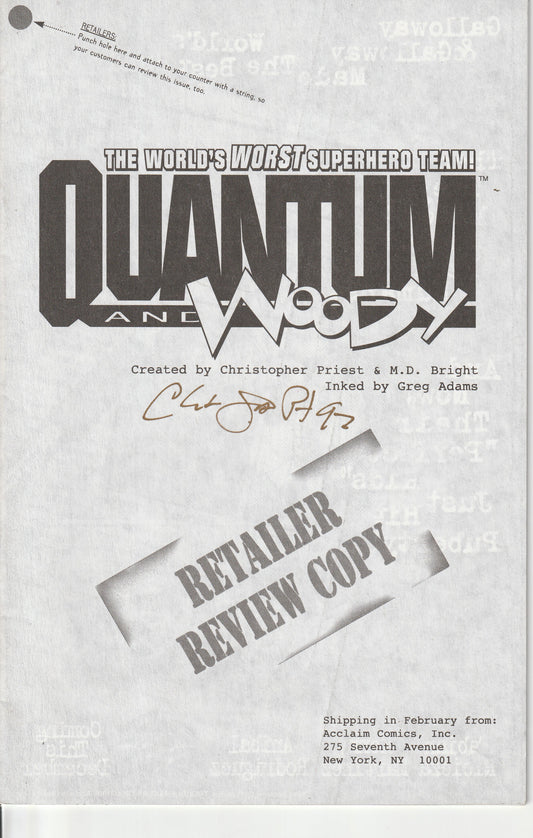 QUANTUM & WOODY #1 - RETAILER REVIEW COPY