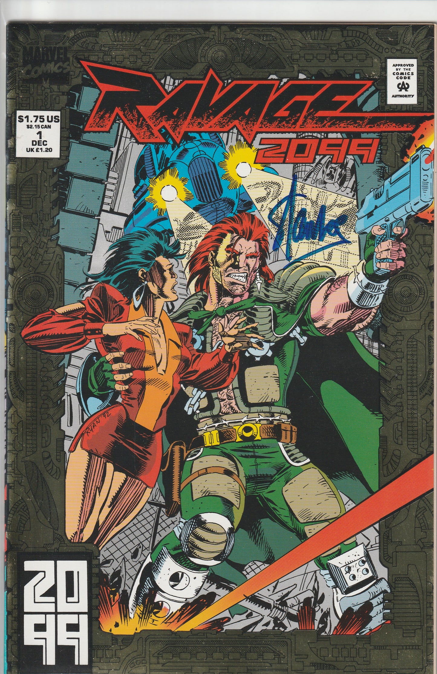 RAVAGE 2099 #1 - SIGNED BY STAN LEE (NO COA)