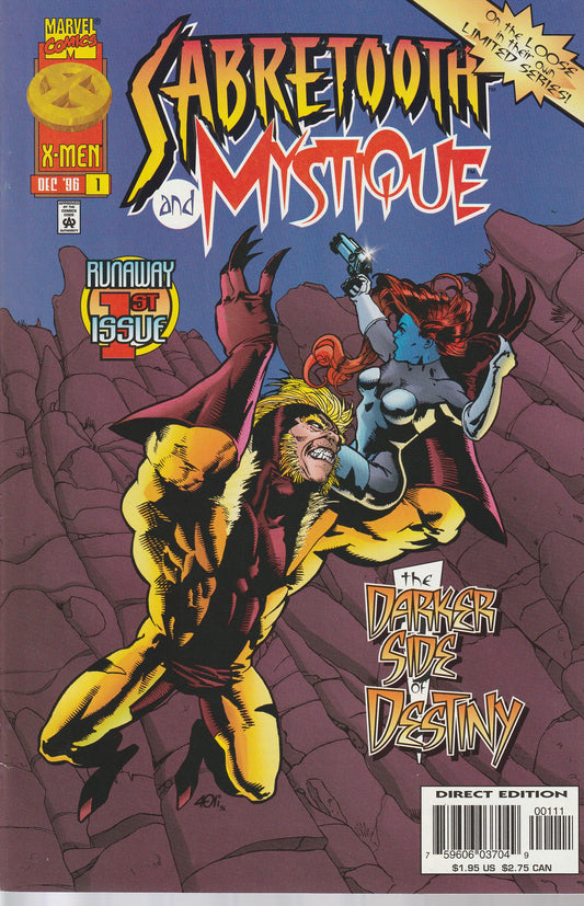SABRETOOTH and MYSTIQUE 1-4 * MARVEL COMICS - DEC 1996
