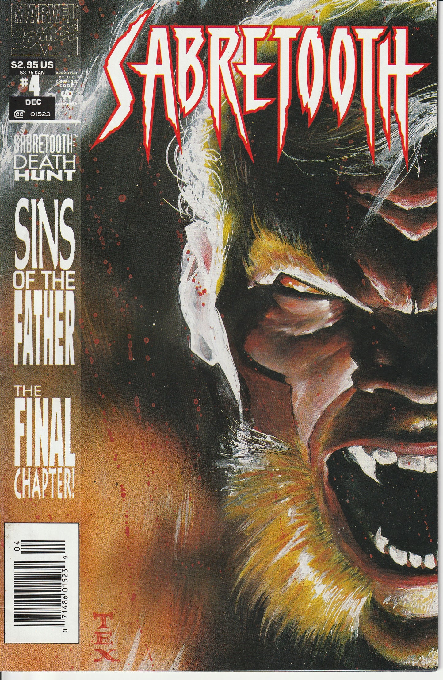 SABRETOOTH : DEATH HUNT 1-4 + BONUS - MARVEL COMICS - 1993
