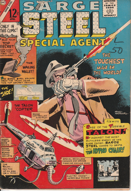 SARGE STEEL #8 - CHARLTON COMICS - MAR 1966 (6.5-7.0)