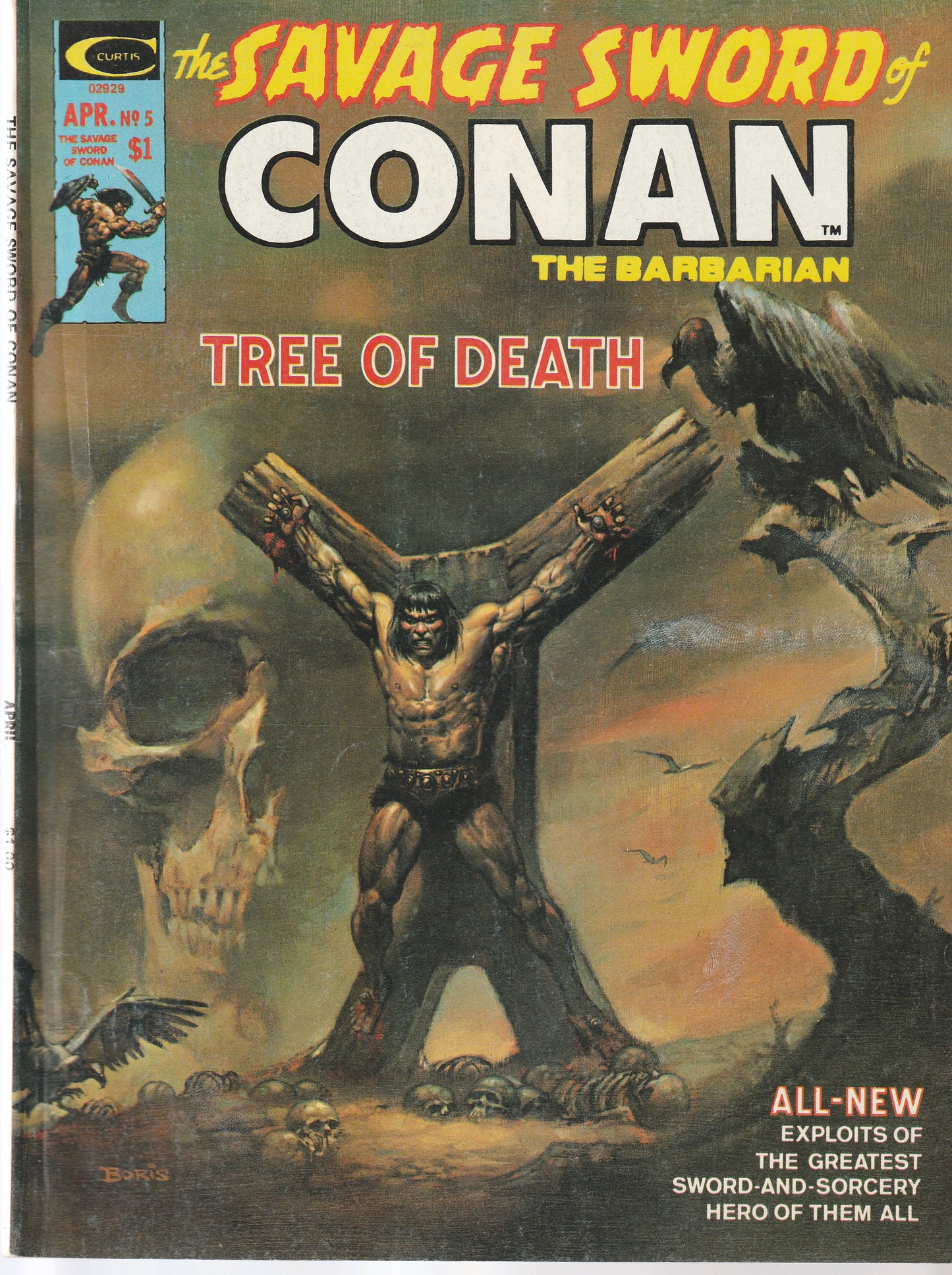 SAVAGE SWORD OF CONAN #5 - MARVEL COMICS - APR 1975 (6.0-6.5)
