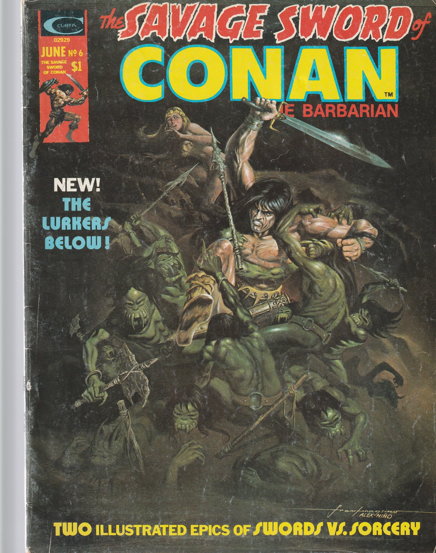 SAVAGE SWORD OF CONAN #6 - MARVEL COMICS - JUN 1975 (6.0)