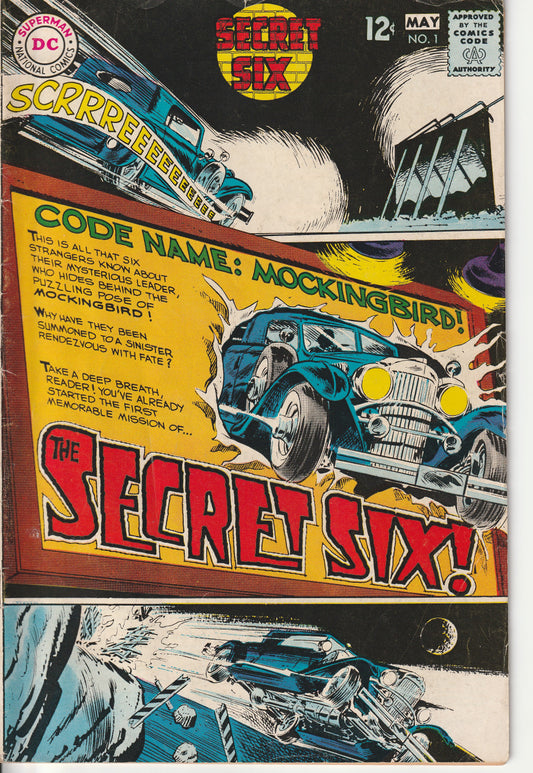 SECRET SIX #1 - DC COMICS - APR/MAY 1968 (6.0-6.5)