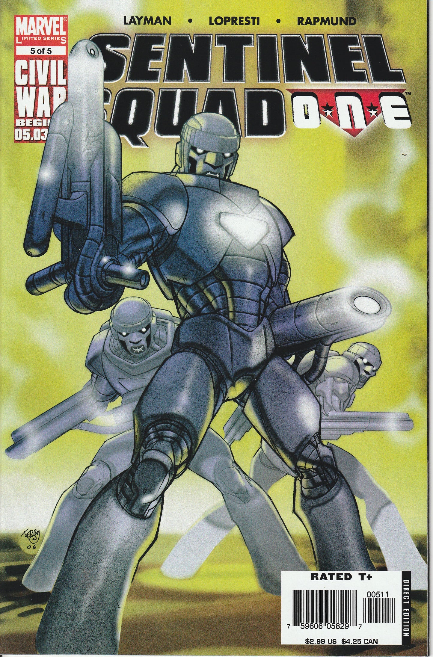 SENTINEL SQUAD ONE 1-5 * COMPLETE SET - MARVEL COMICS - MAR 2006
