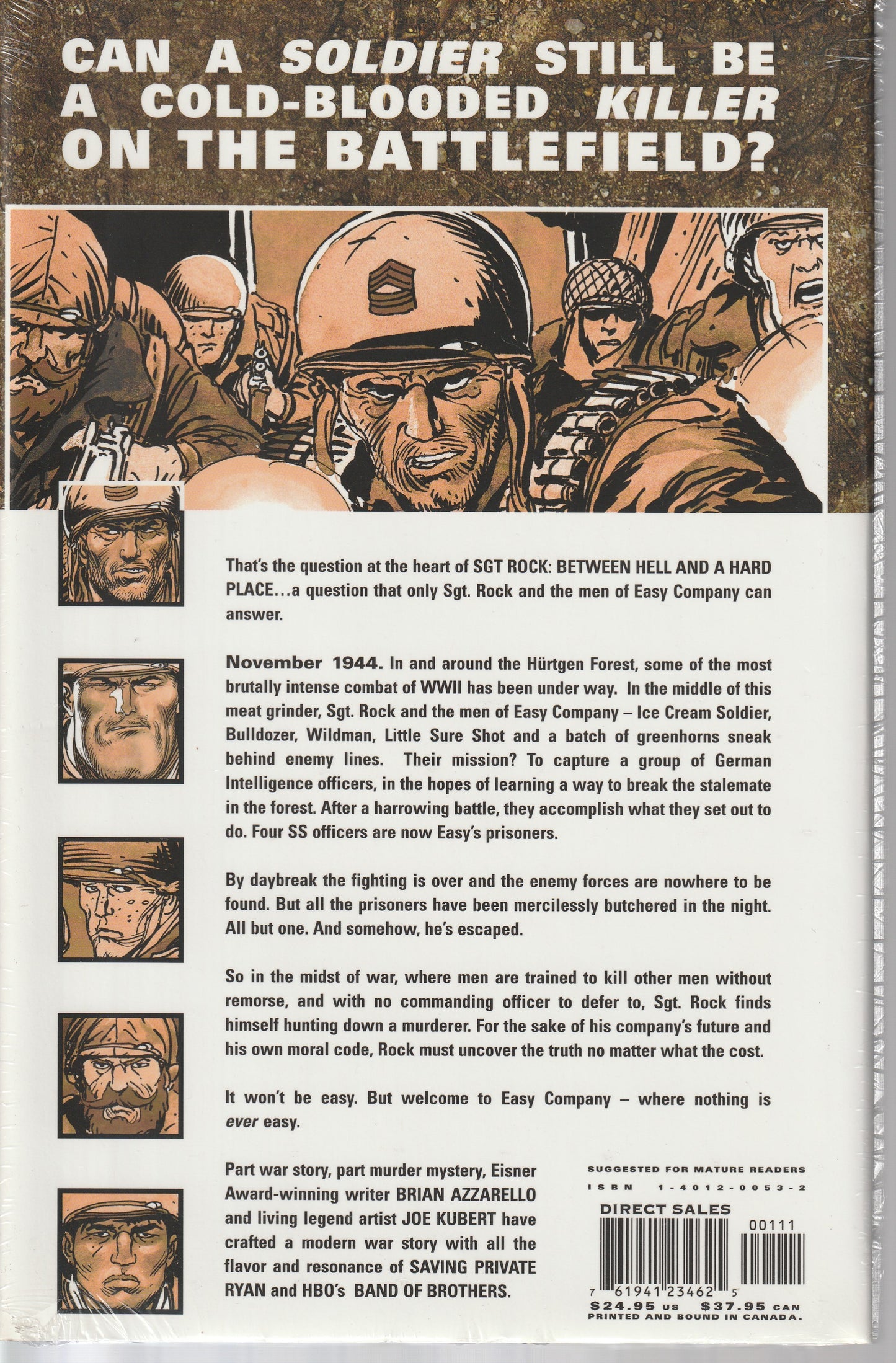 SGT ROCK : BETWEEN A ROCK AND A HARD PLACE HARDCOVER - DC COMICS - FEB 18 2009