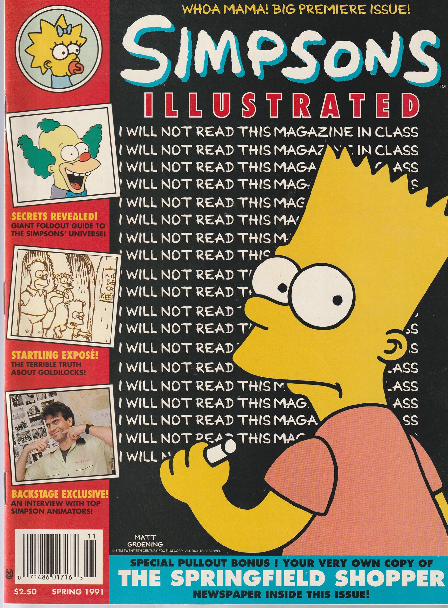 SIMPSONS ILLUSTRATED MAGAZINE #1 || WELSH PUBLISHING GROUP || MAR 1991