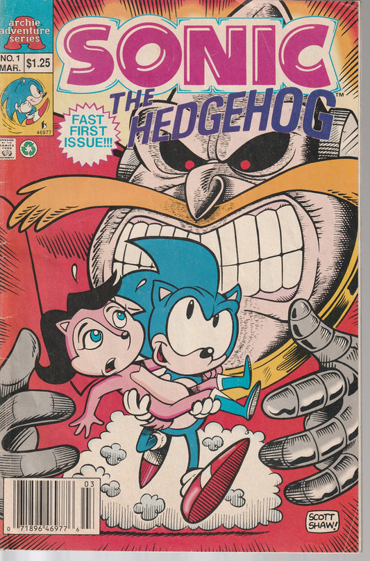 SONIC THE HEDGEHOG #1 - ARCHIE COMICS - MAR 1993 (2.5-3.0)