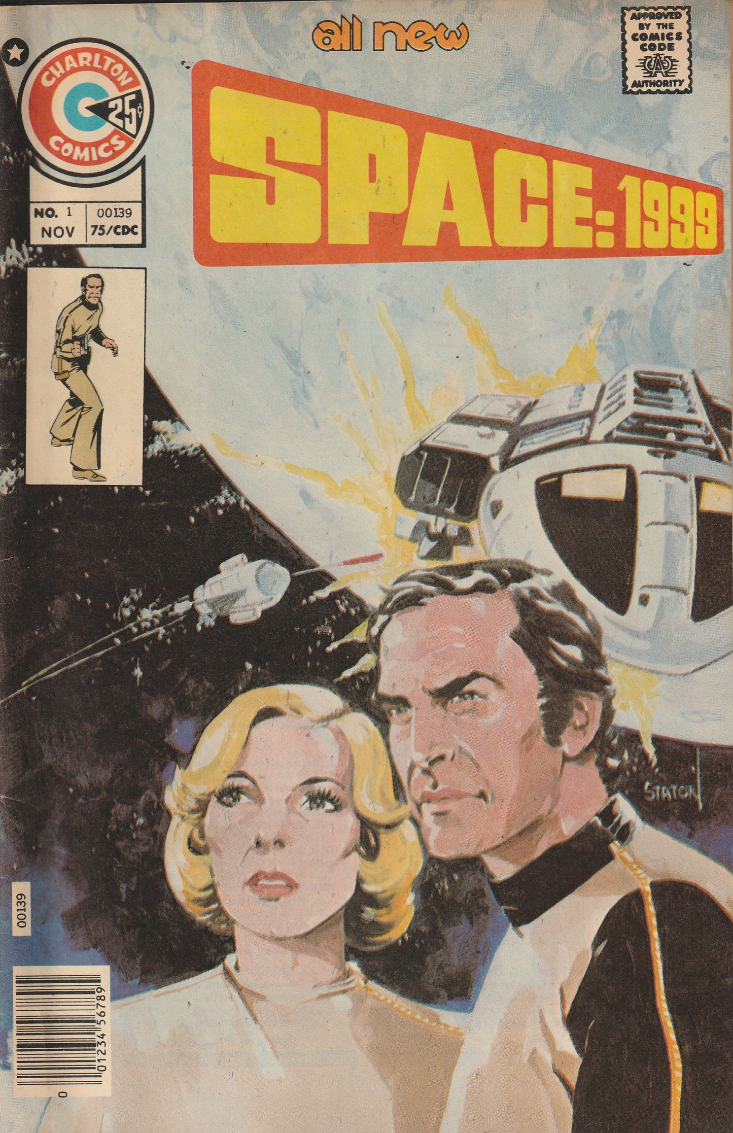 SPACE 1999 #1 - CHARLTON COMICS - NOV 1975 (7.0-7.5)