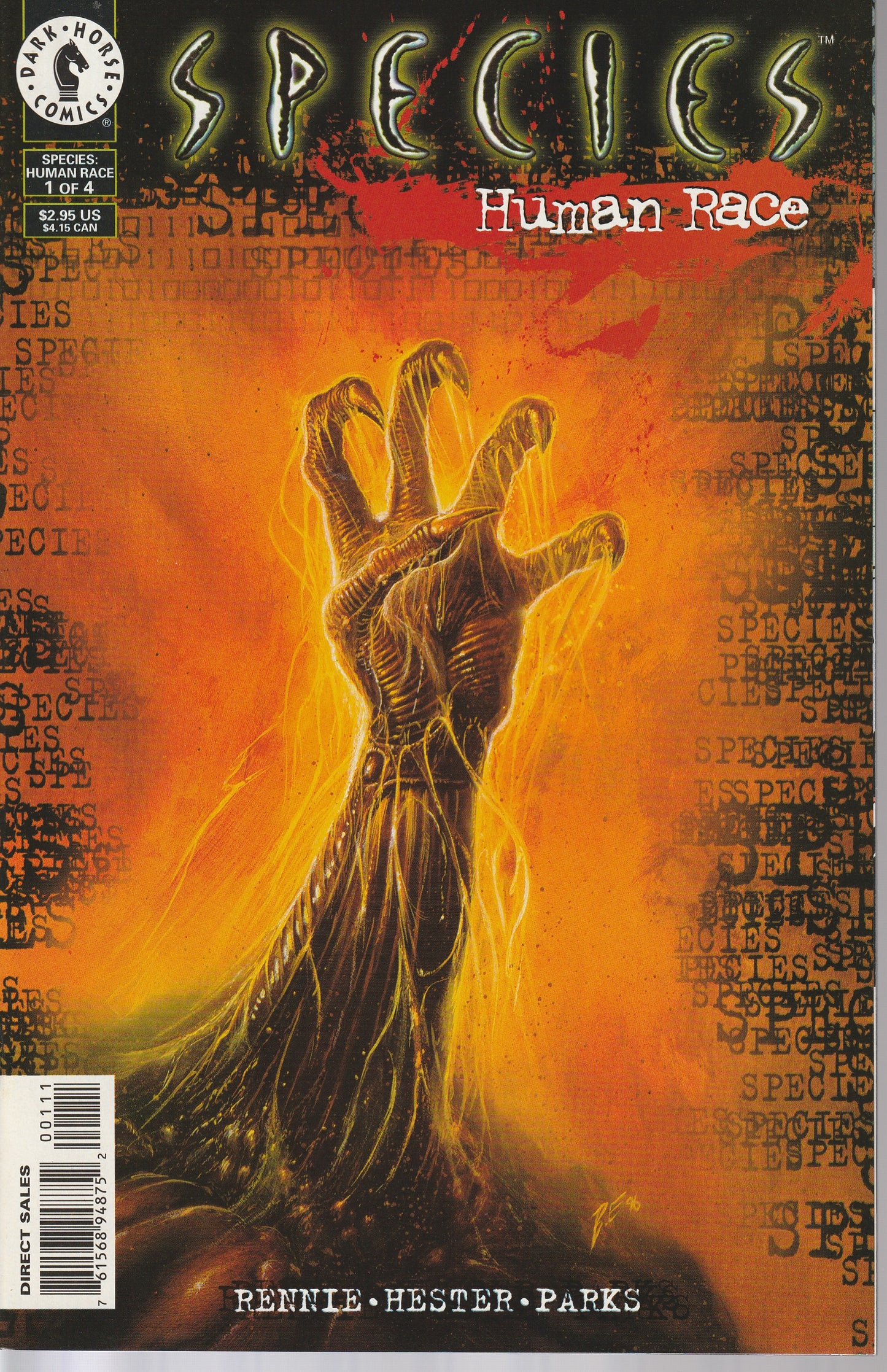 SPECIES : HUMAN RACE 1-4 * DARK HORSE * NOV 1996