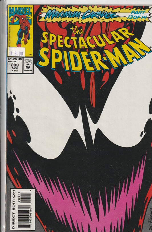 SPECTACULAR SPIDER-MAN #203 * MAXIMUM CARNAGE PART 13