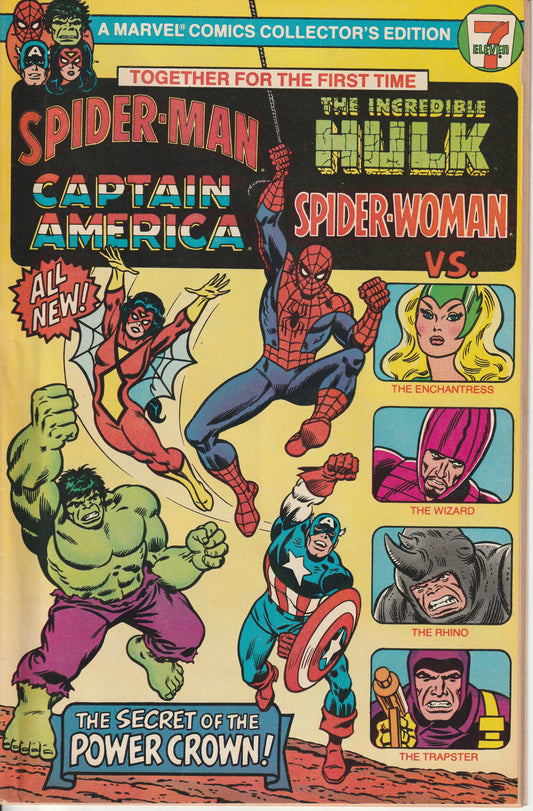 SPIDER-MAN CAPTAIN AMERICA HULK & SPIDER-WOMAN - MARVEL - 1981 (7.5)