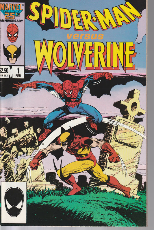 SPIDER-MAN VS WOLVERINE #1 - MARVEL COMICS - FEB 1987 (8.0)