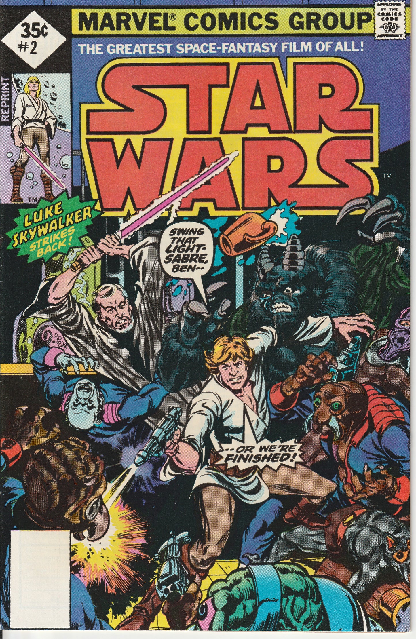 STAR WARS #2 (WHITMAN REPRINT) - MARVEL COMICS - AUG 1977 (8.0-8.5)