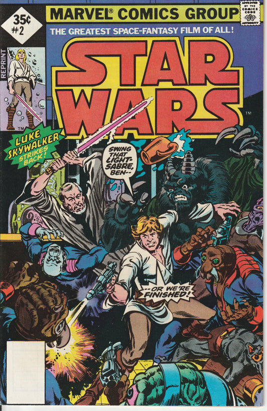 STAR WARS #2 (WHITMAN REPRINT) - MARVEL COMICS - AUG 1977 (8.0-8.5)