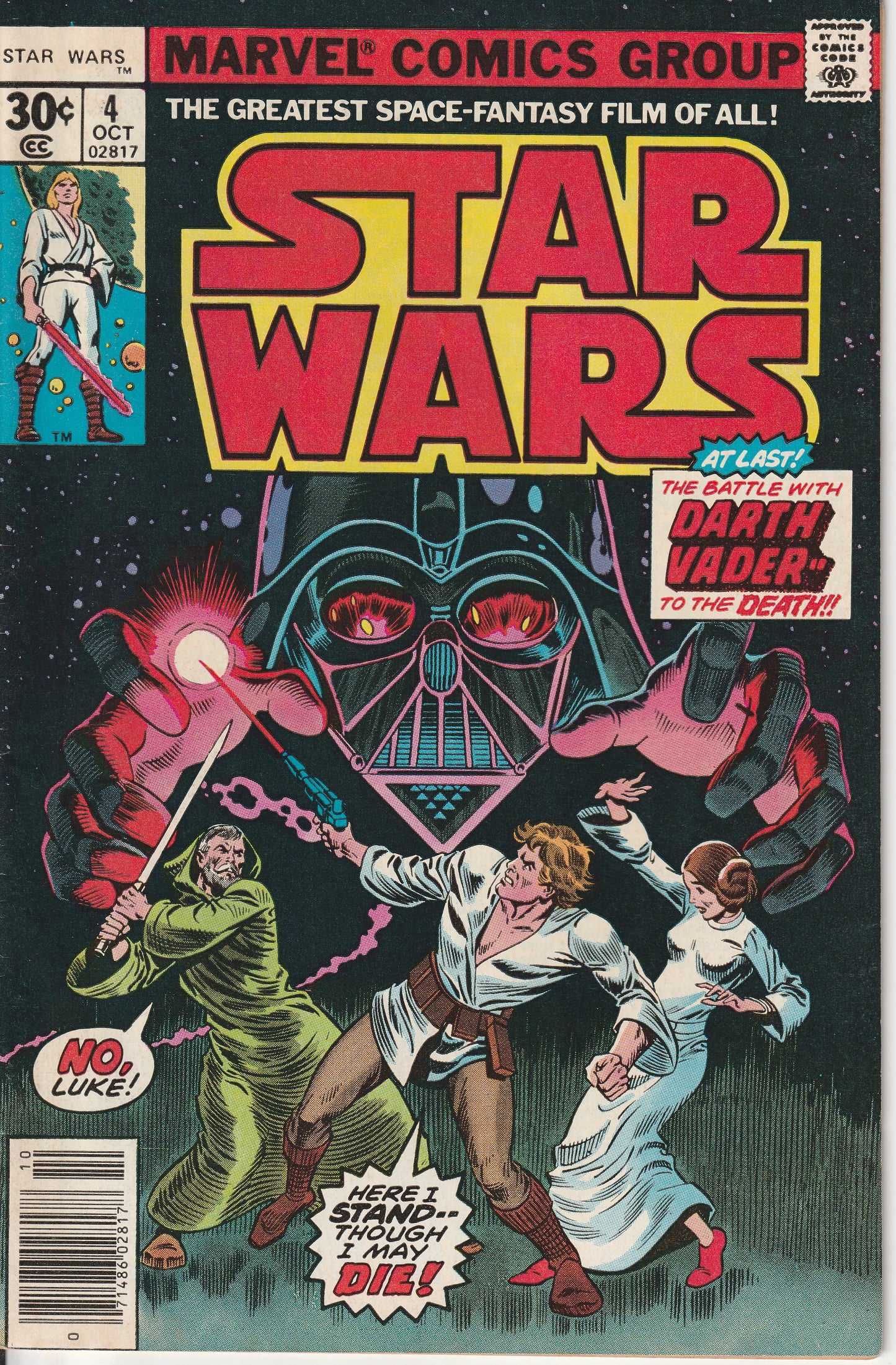 STAR WARS #4 - MARVEL COMICS - OCT 1977 (7.0)