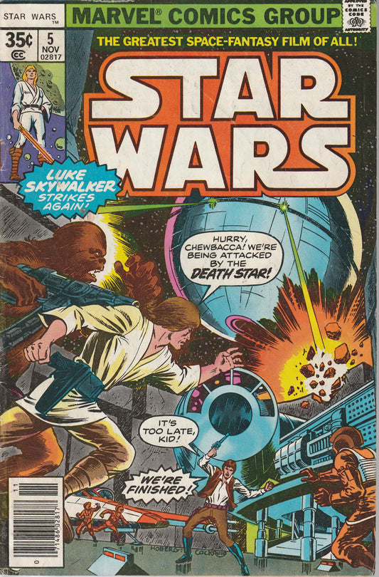 STAR WARS #5 - MARVEL COMICS - NOV 1977 (5.0)