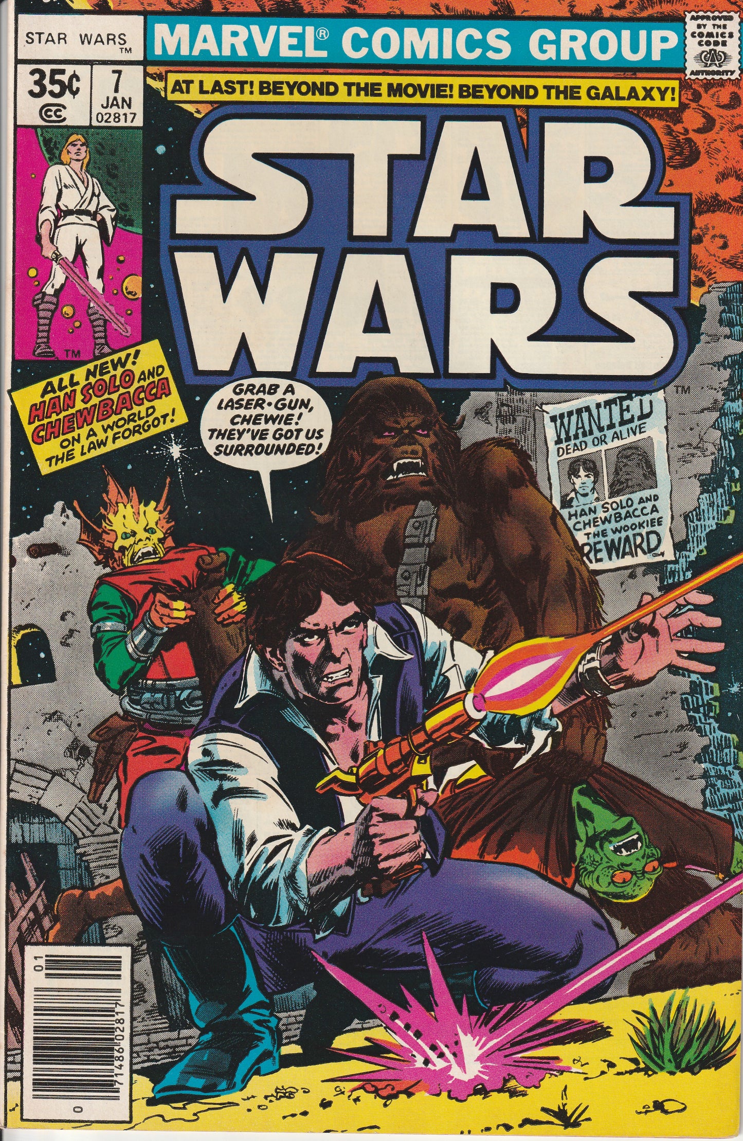 STAR WARS #7 - MARVEL COMICS - JAN 1978 (6.0-6.5)