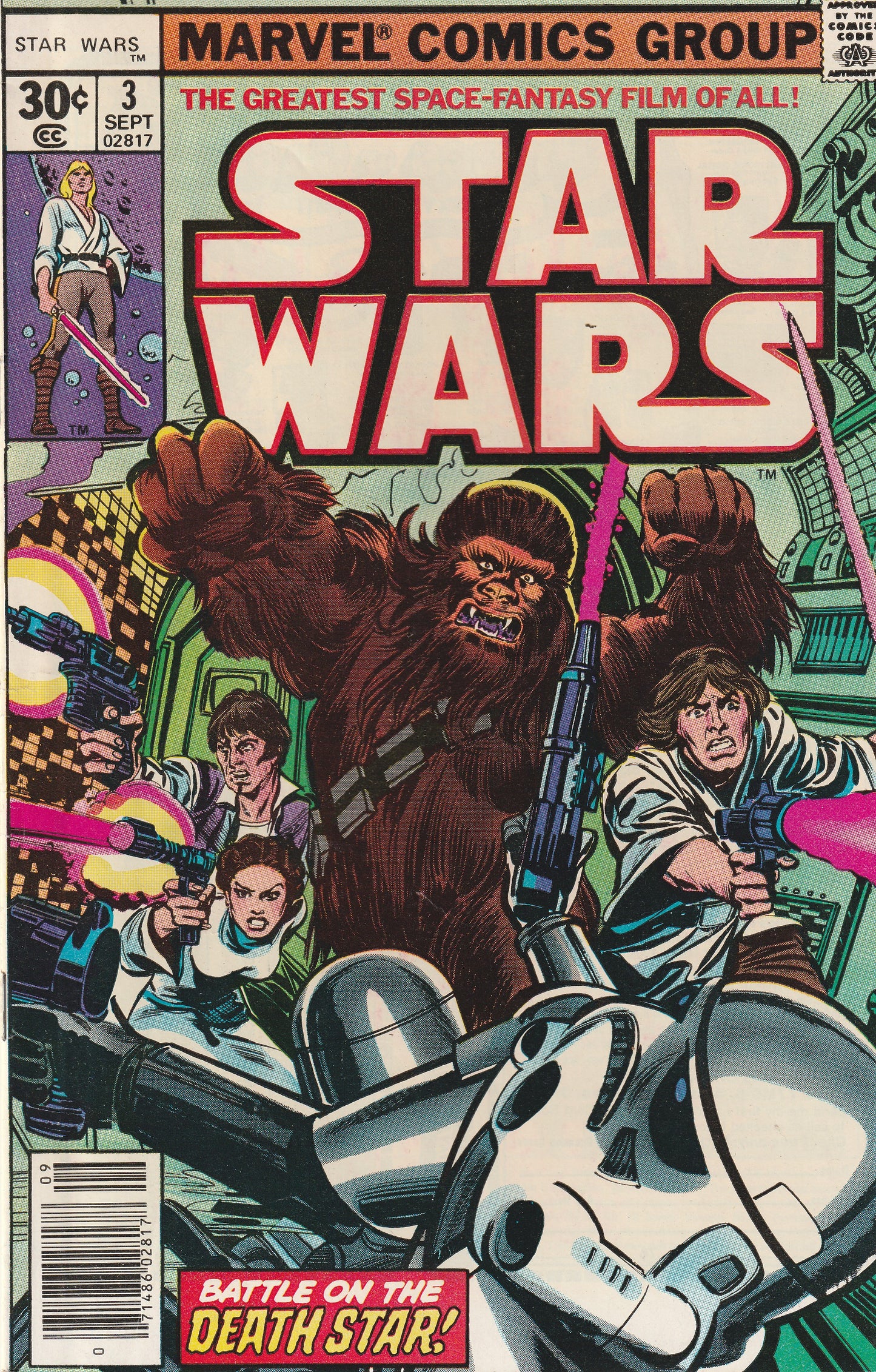 STAR WARS #3 || MARVEL COMICS || SEP 1977 || (8.0)