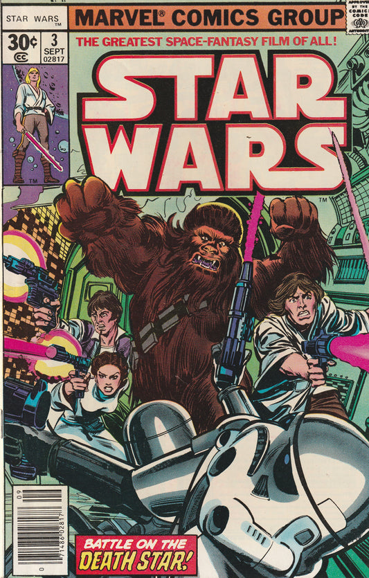 STAR WARS #3 || MARVEL COMICS || SEP 1977 || (8.0)