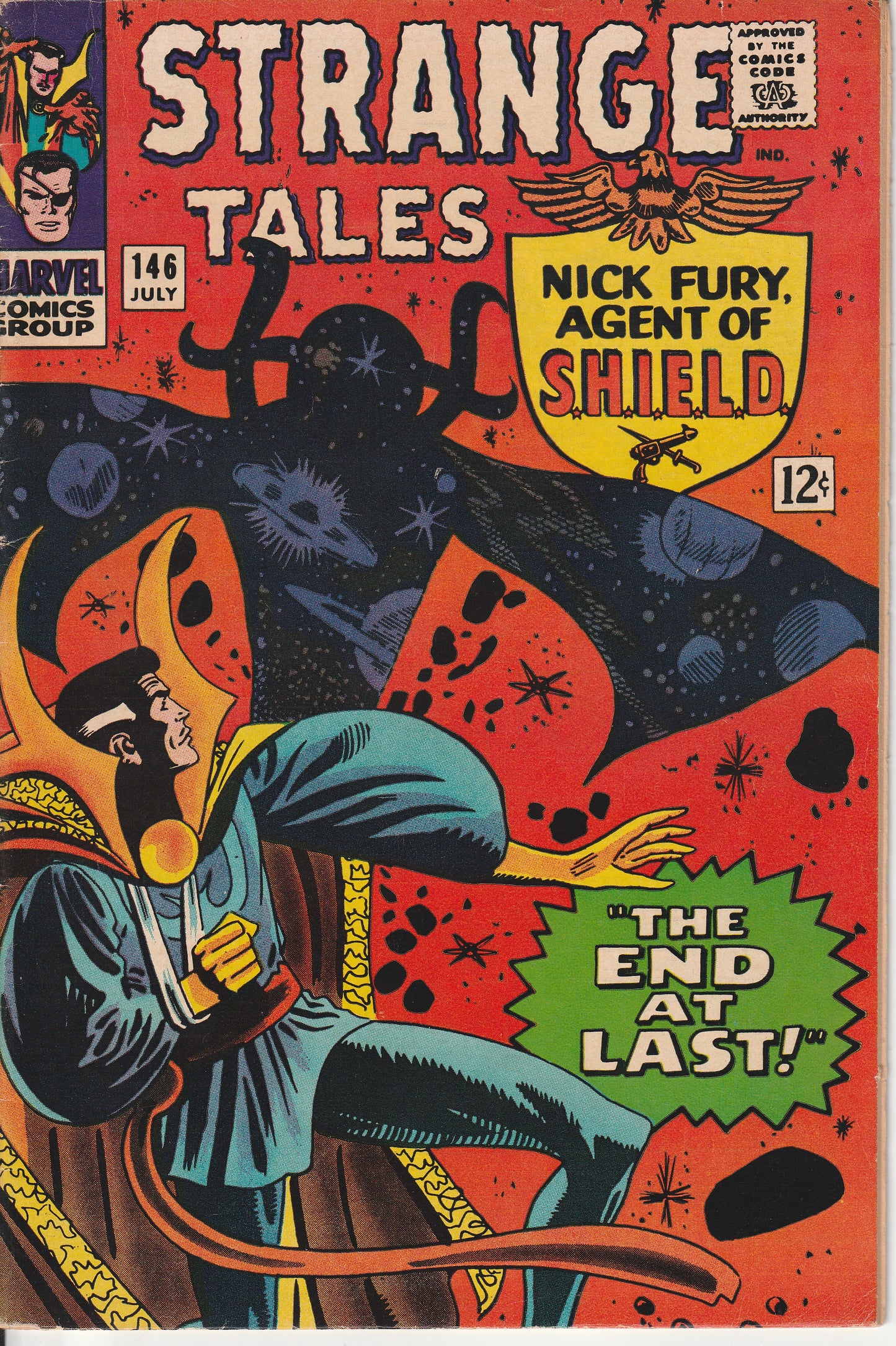 STRANGE TALES #146 - MARVEL - APR 1966 (7.0-7.5) LAST DITKO - 1st A.I.M.