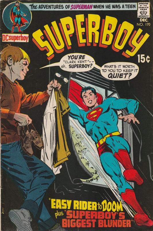 SUPERBOY #170 - DC COMICS - OCT 1970 (5.5-6.0)