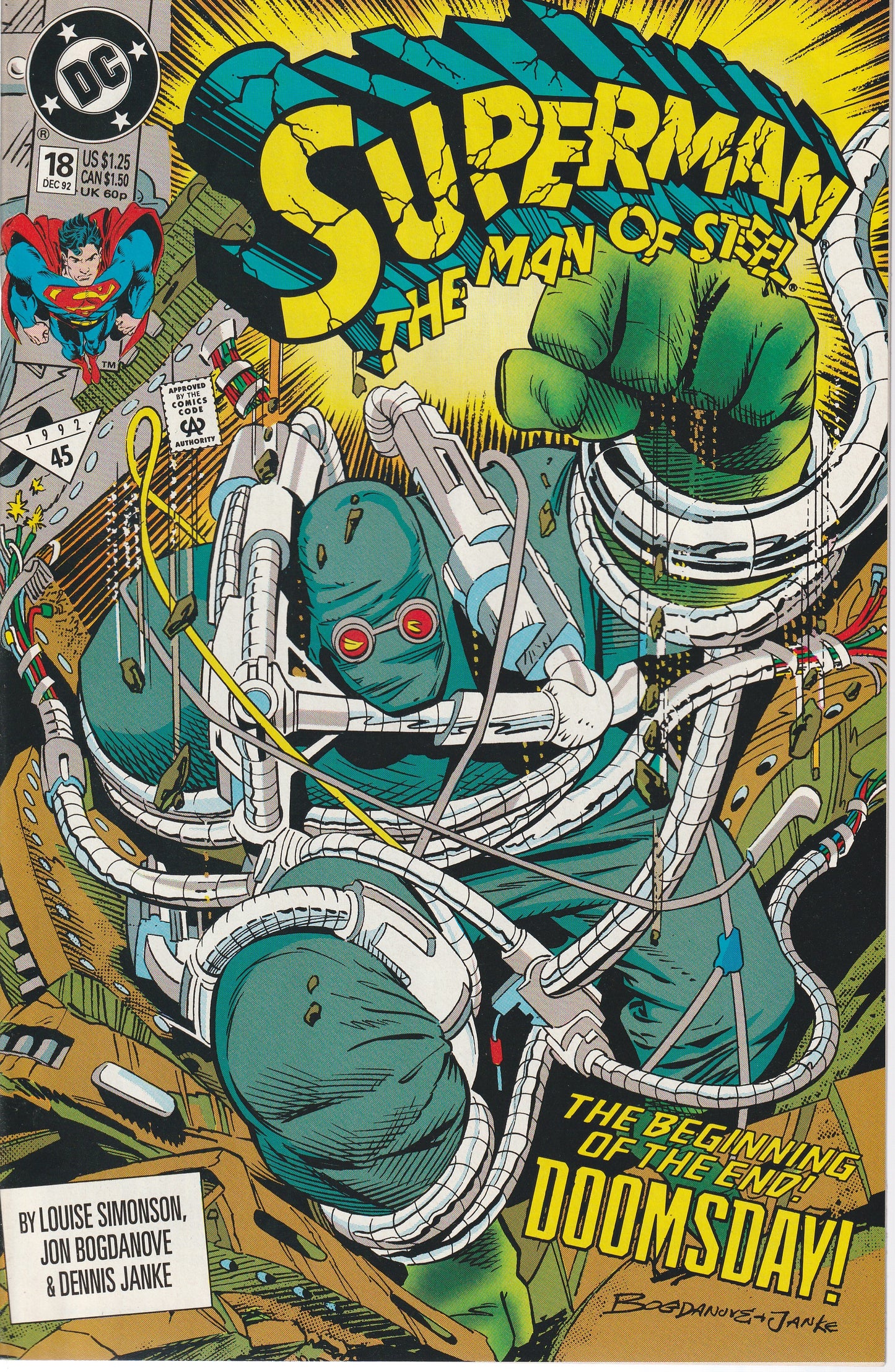 SUPERMAN, THE MAN OF STEEL #18 - DC COMICS - OCT 15 1992 - 1st DOOMSDAY