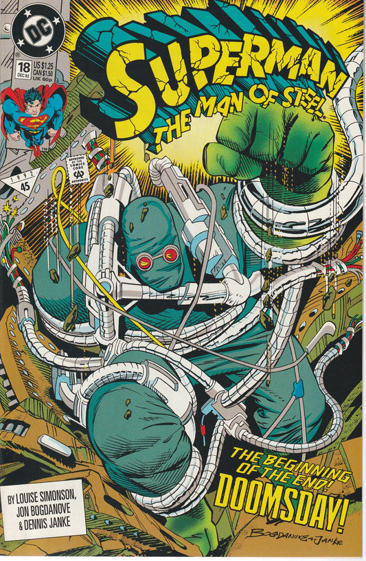 SUPERMAN, THE MAN OF STEEL #18 - DC COMICS - OCT 15 1992 - 1st DOOMSDAY