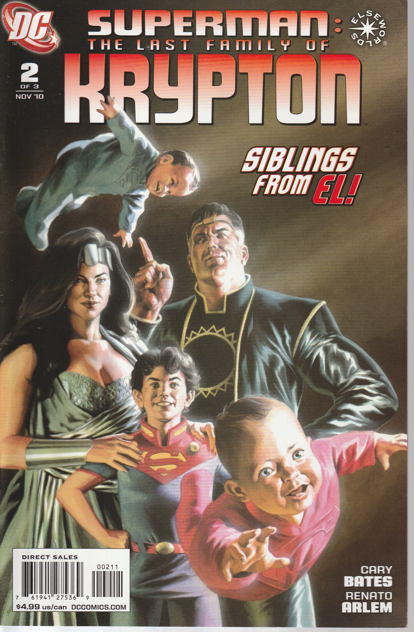 SUPERMAN : THE LAST FAMILY OF KRYPTON 1-3 * DC COMICS - OCT 2010