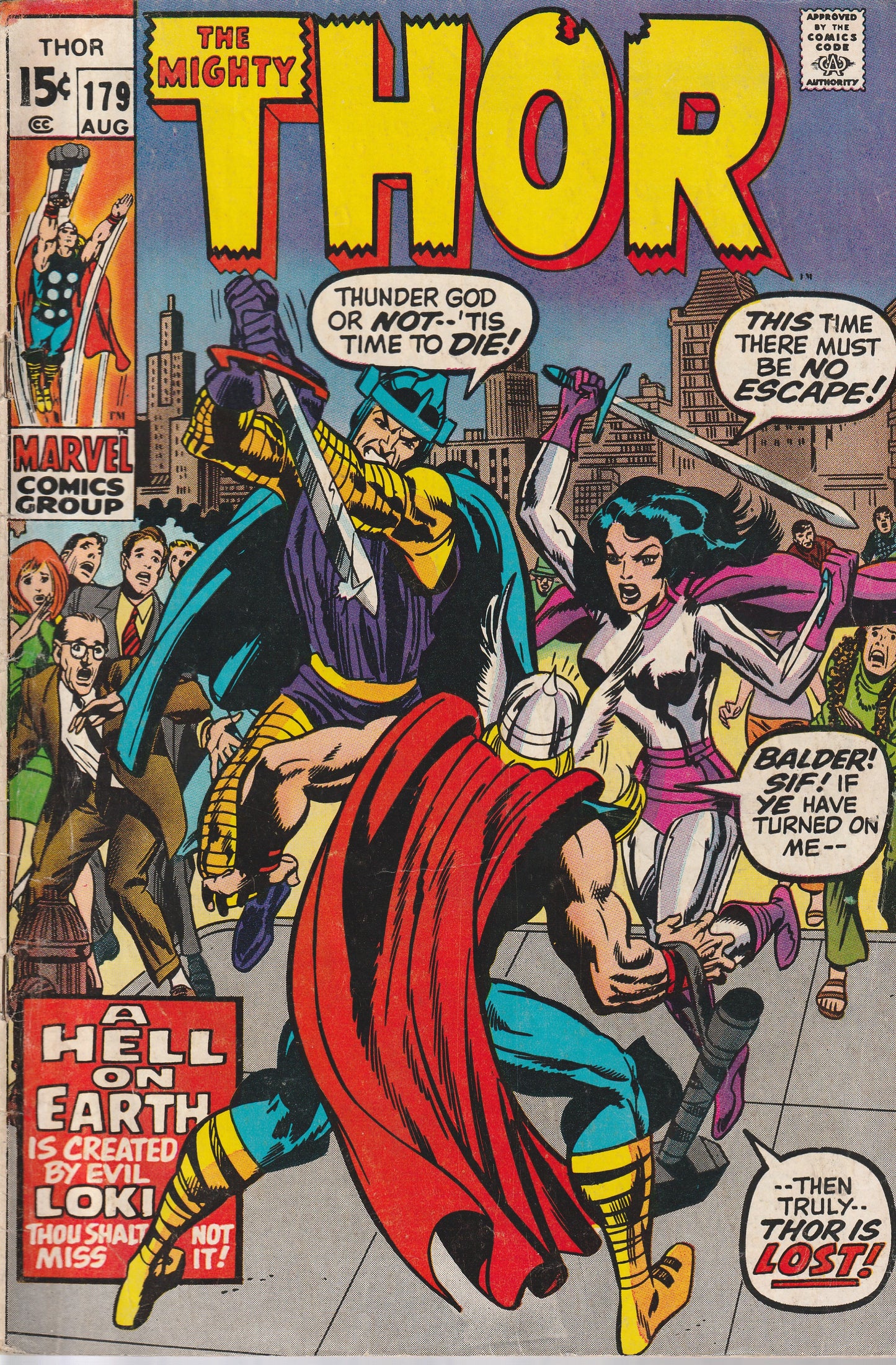 THOR #179 - MARVEL COMICS - AUG 1970 (4.0)