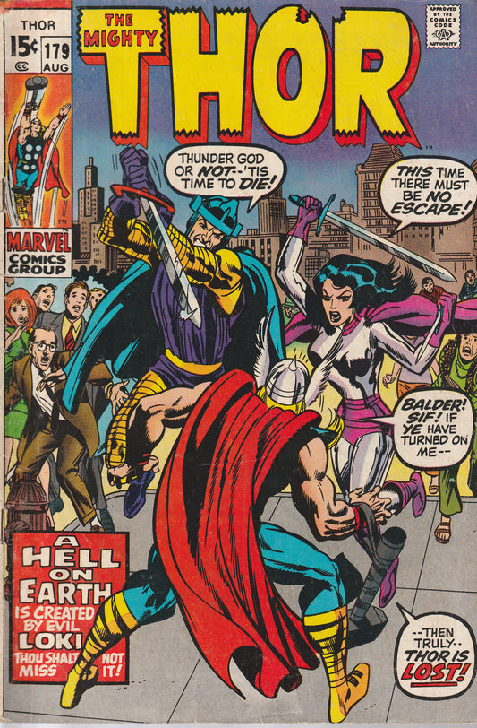 THOR #179 - MARVEL COMICS - AUG 1970 (4.0)