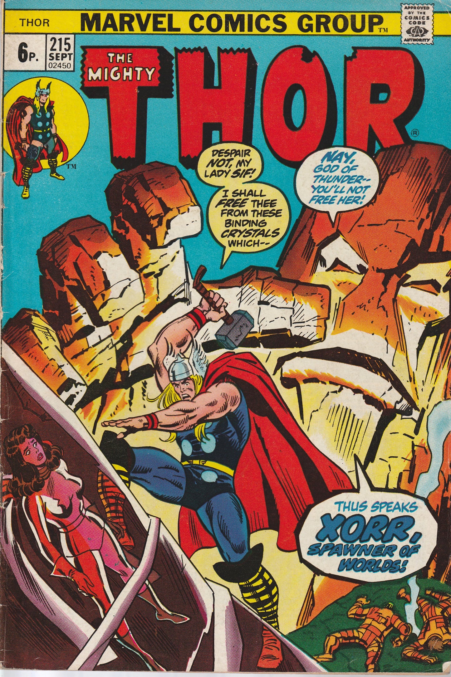 THOR #215 - MARVEL COMICS - UK VARIANT (5.0-5.5)