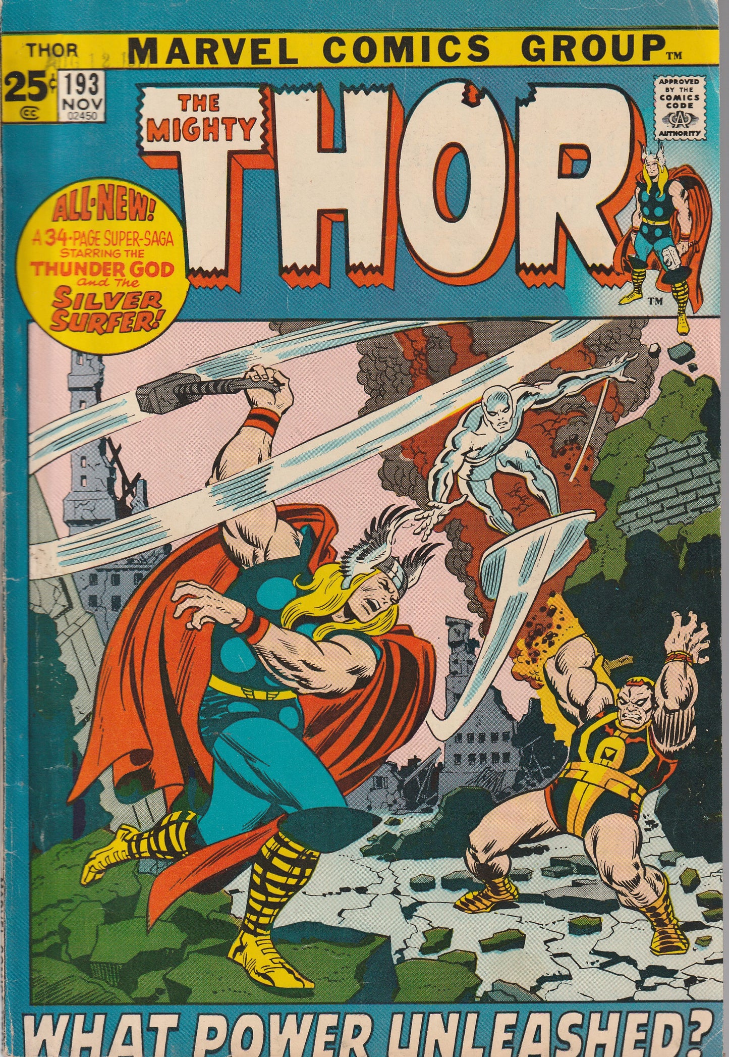 THOR #193 - MARVEL COMICS - NOV 1971 (6.5-7.0)