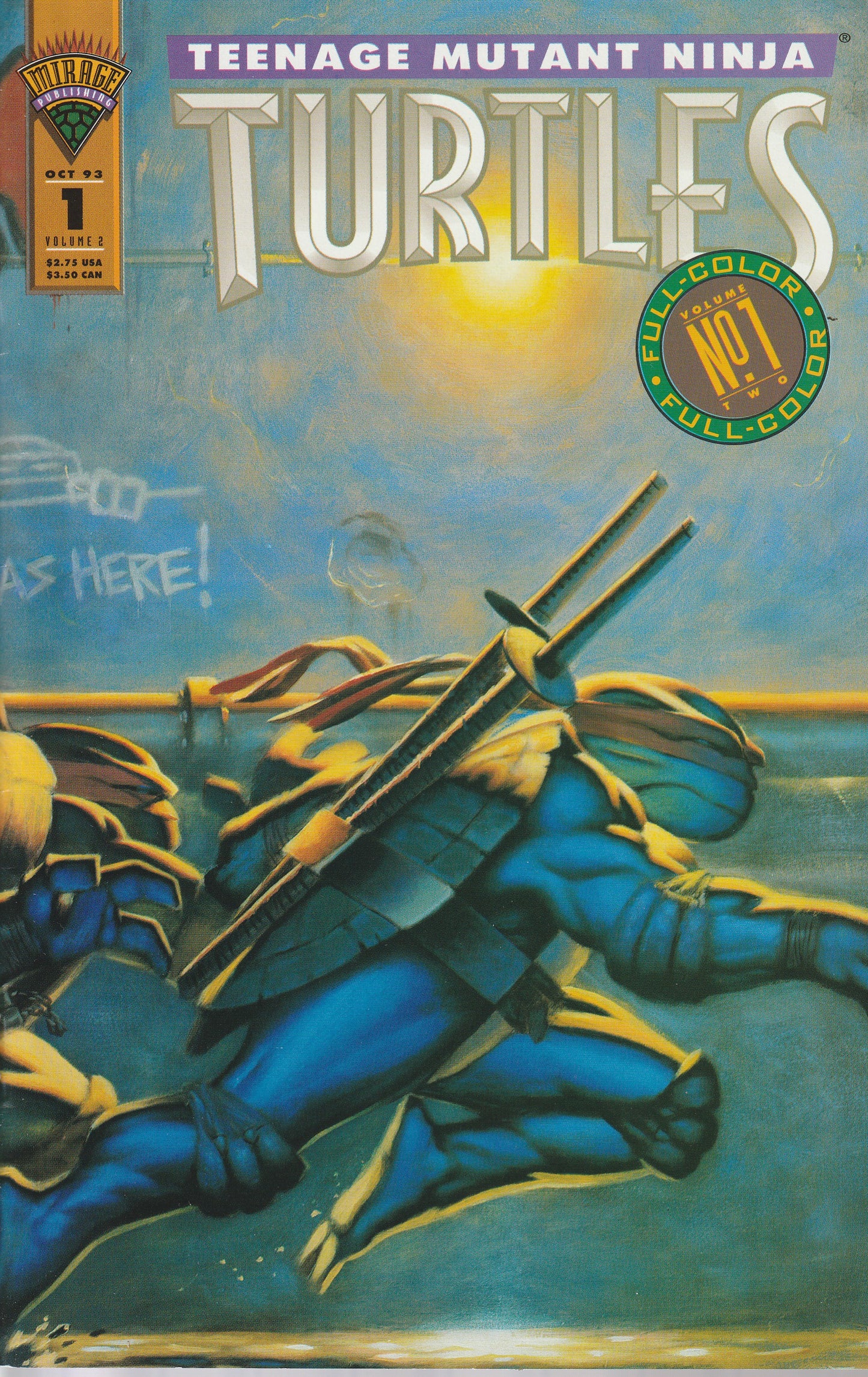 TEENAGE MUTANT NINJA TURTLES VOL 2 #1 - MIRAGE - OCT 1993 (8.5-9.0)