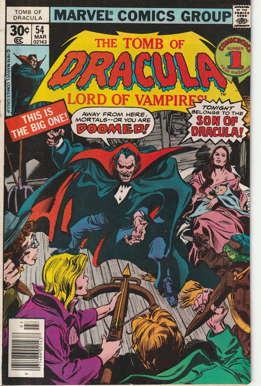 TOMB OF DRACULA #54 - MARVEL COMICS - MAR 1977 (7.0-7.5)
