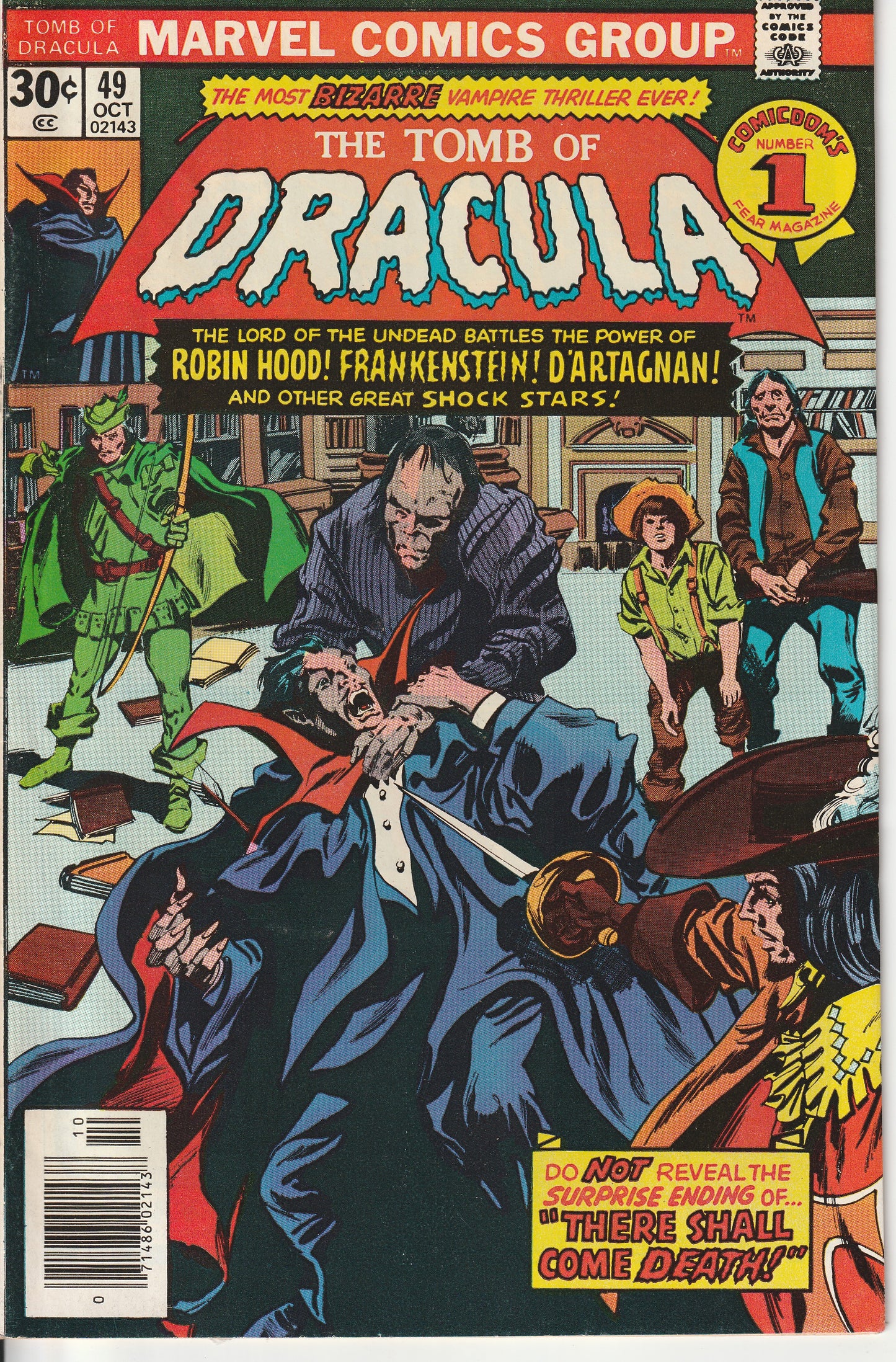 TOMB OF DRACULA #49 - MARVEL COMICS - OCT 1976 (8.0-8.5)