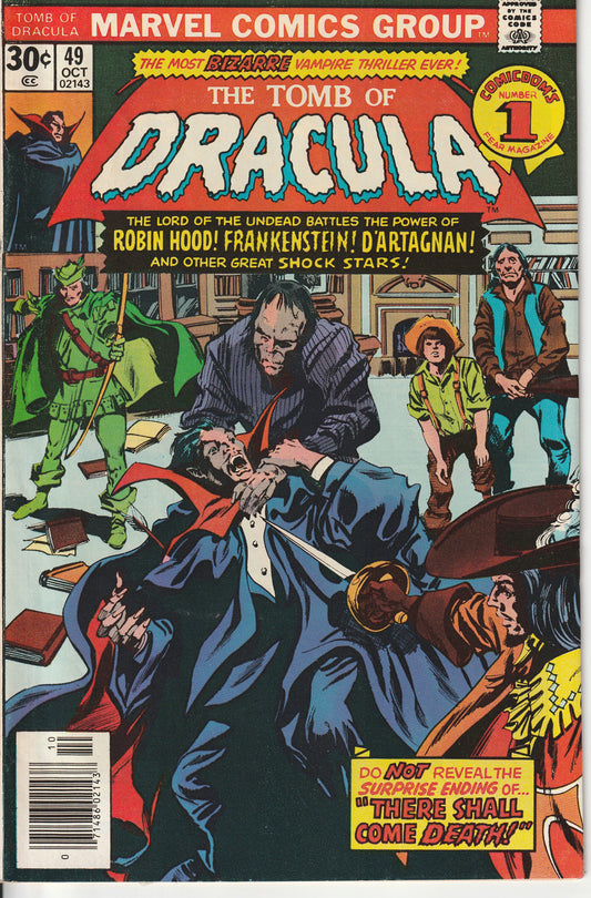 TOMB OF DRACULA #49 - MARVEL COMICS - OCT 1976 (8.0-8.5)