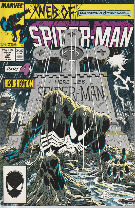 WEB OF SPIDER-MAN #32 - MARVEL COMICS - NOV 1987 (7.5-8.0)