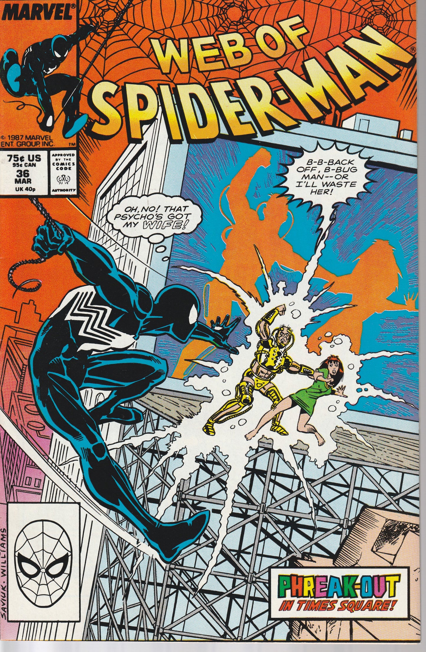 WEB OF SPIDER-MAN #36 - FIRST TOMBSTONE - 9.0-9.2