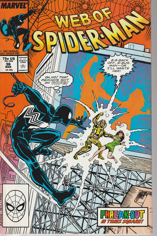 WEB OF SPIDER-MAN #36 - FIRST TOMBSTONE - (7.5)
