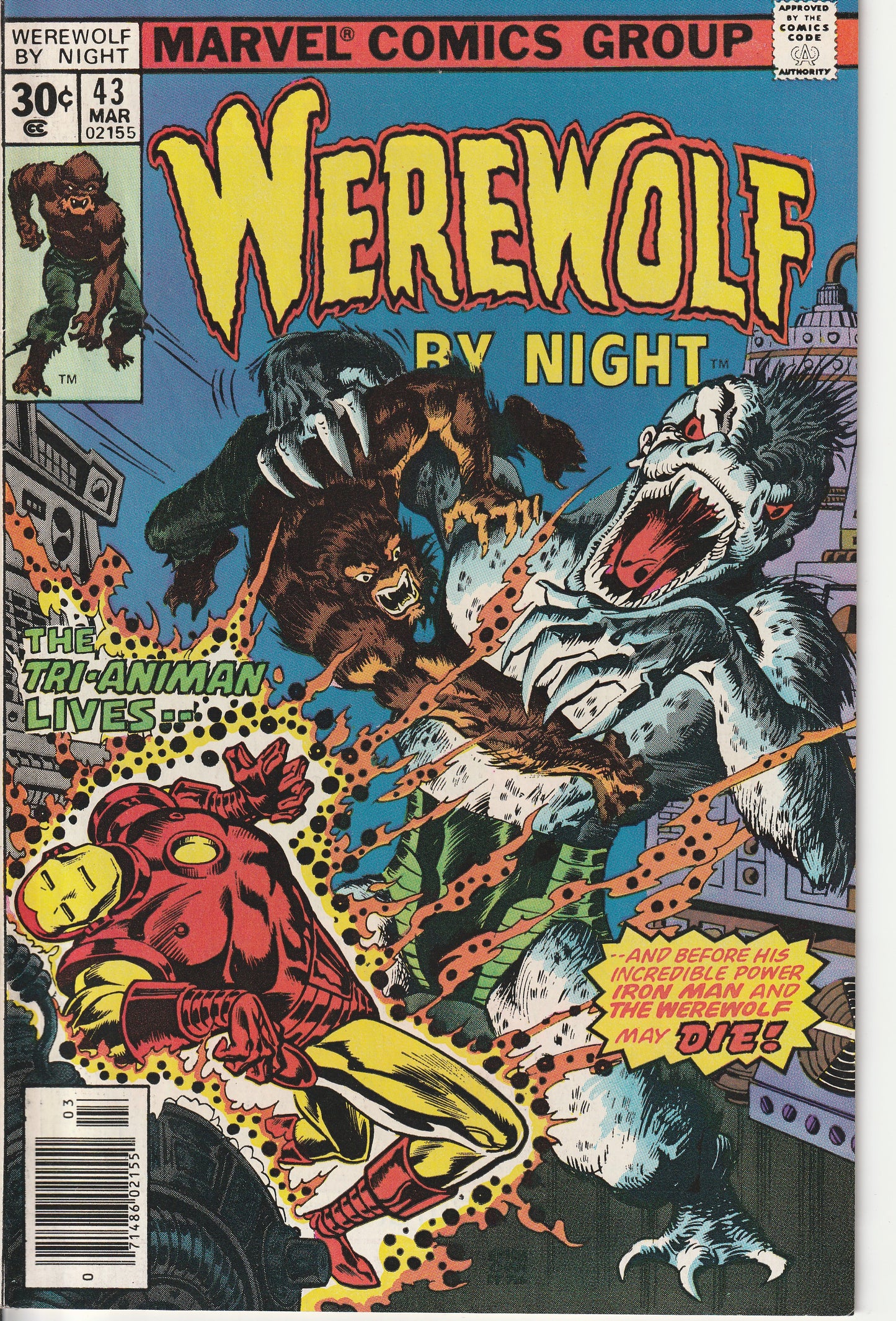 WEREWOLF BY NIGHT #43 - MARVEL COMICS - MAR 1977 (7.5)