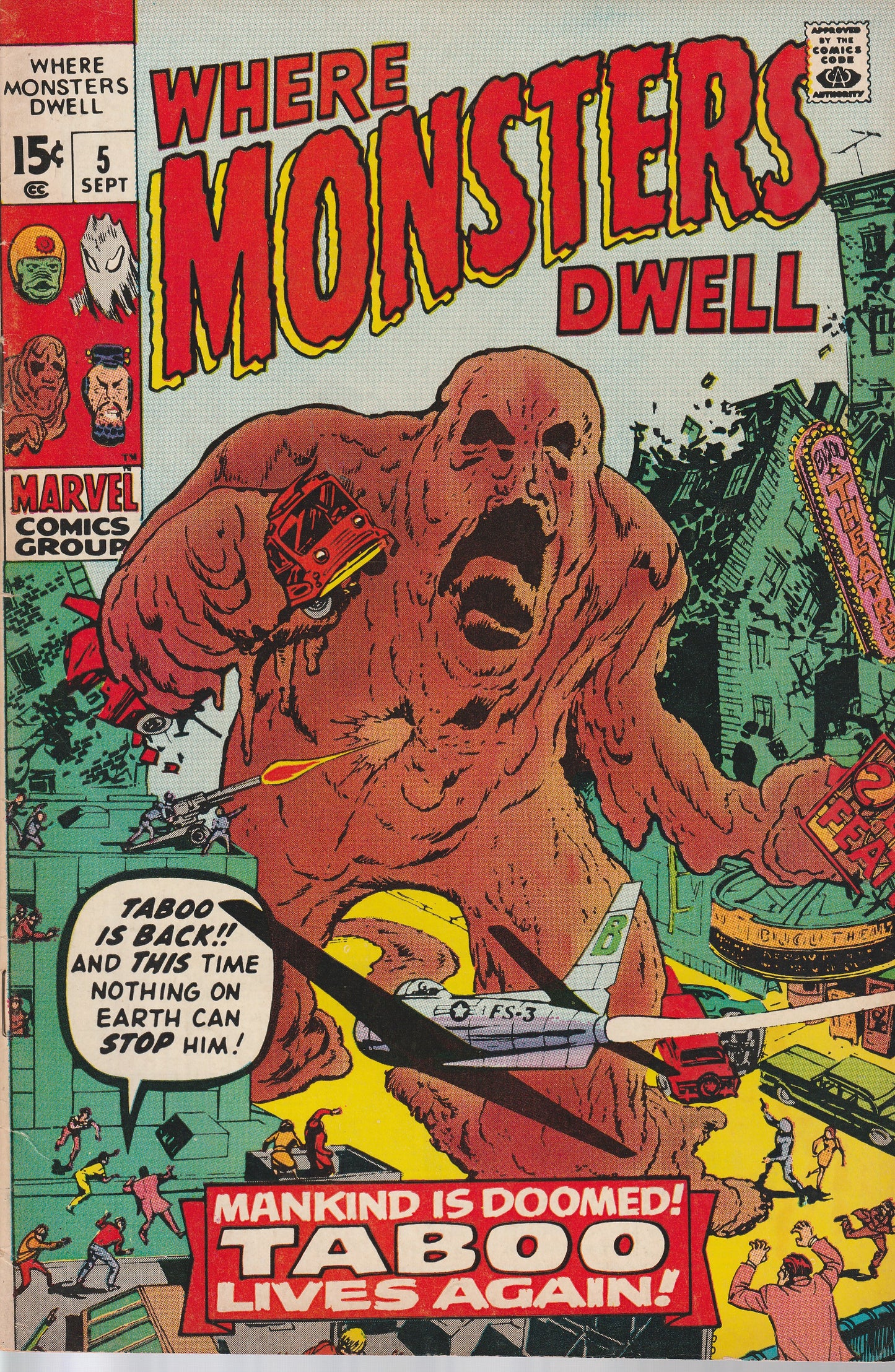 WHERE MONSTERS DWELL #5 * MARVEL COMICS * SEP 1970