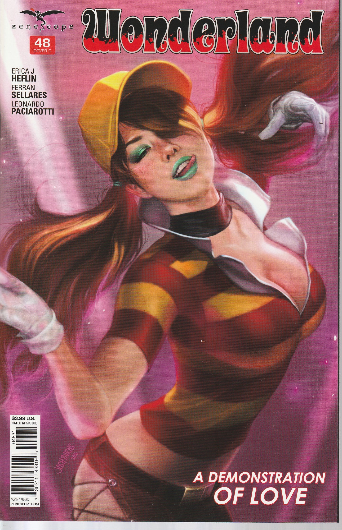 WONDERLAND #48C - ZENESCOPE - JUNE 8 2016 - JOSH BURNS COVER