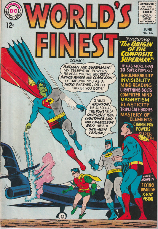 WORLD'S FINEST #142 - DC COMICS - APR 1964 (5.0-5.5)