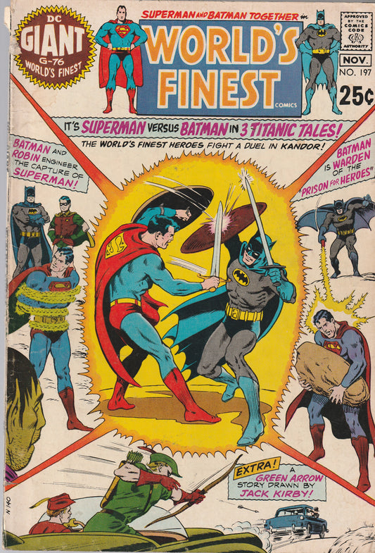 WORLD'S FINEST #197 || DC COMICS || OCT 1970 || (4.0-4.5)