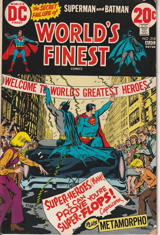 WORLD'S FINEST #218 - DC COMICS - JUL 1973 (6.5-7.0)