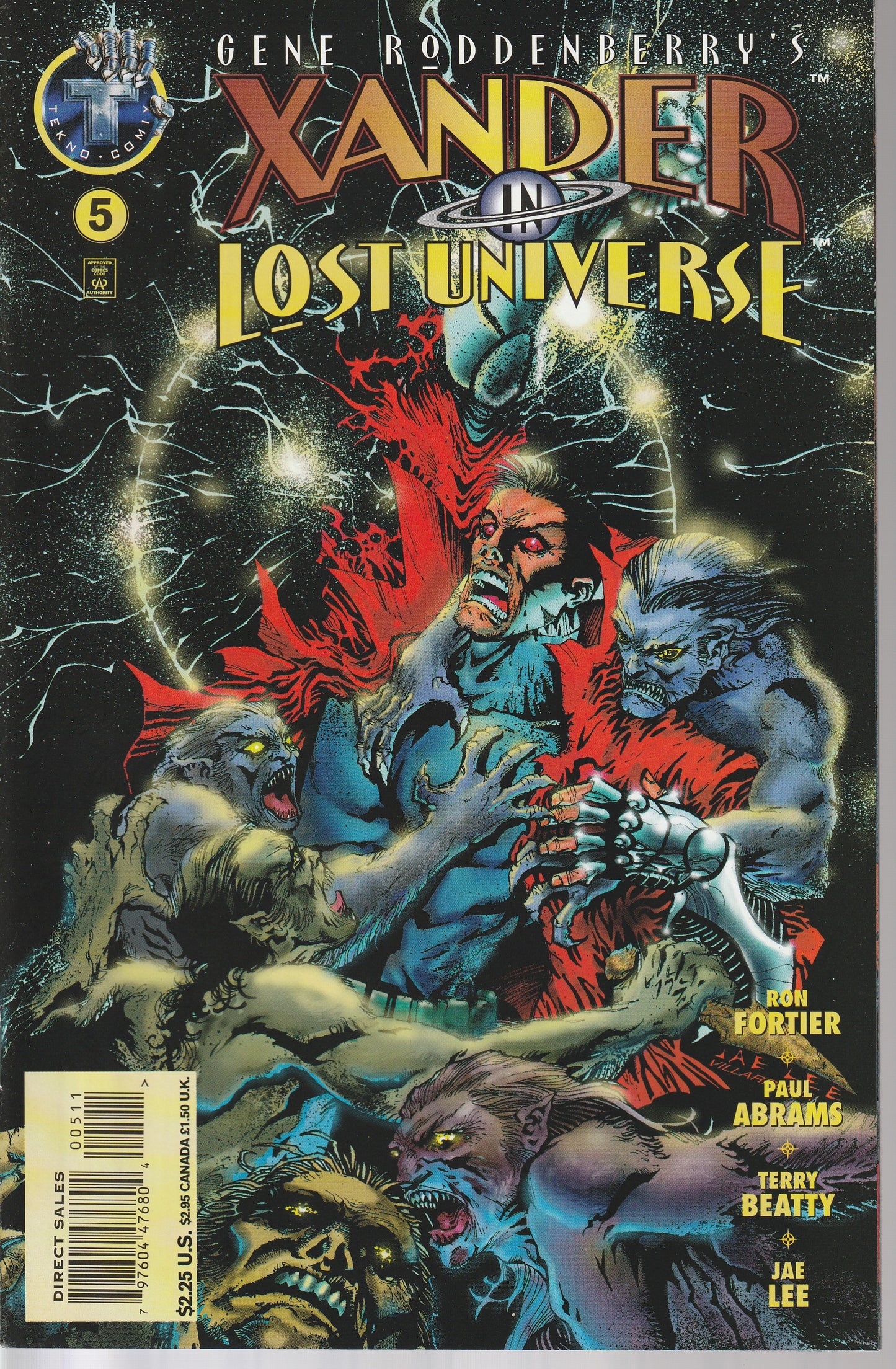GENE RODDENBERRY'S XANDER IN LOST UNIVERSE COMIC LOT