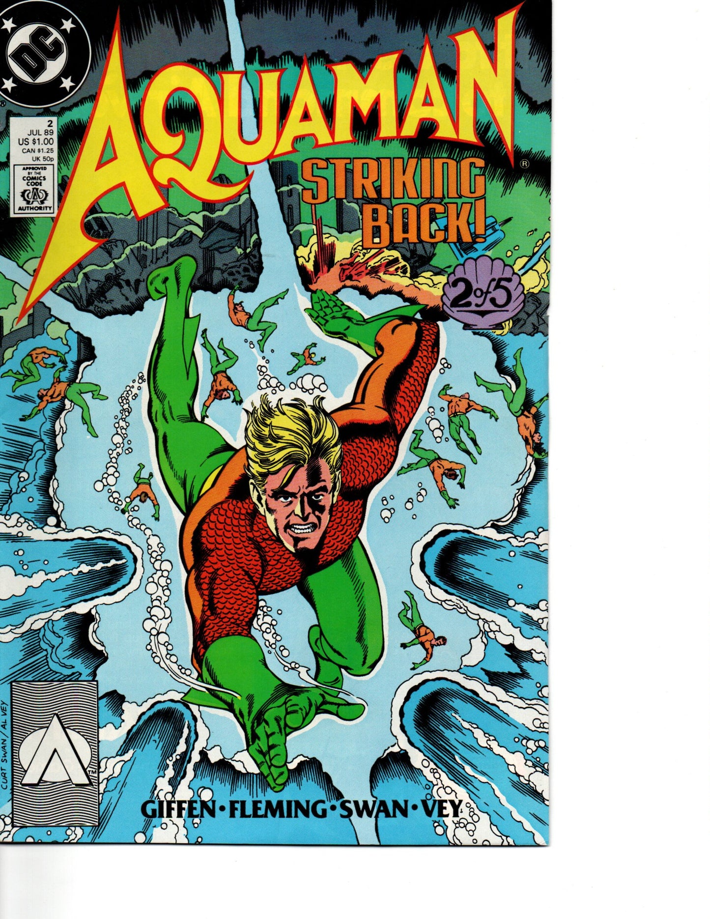AQUAMAN 1-5 * DC COMICS - JUN 1989 - COMPLETE SET