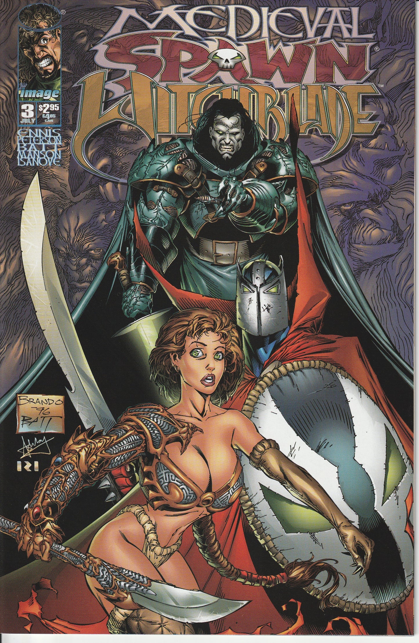 MEDIEVAL SPAWN WITCHBLADE 1-3 * COMPLETE SET