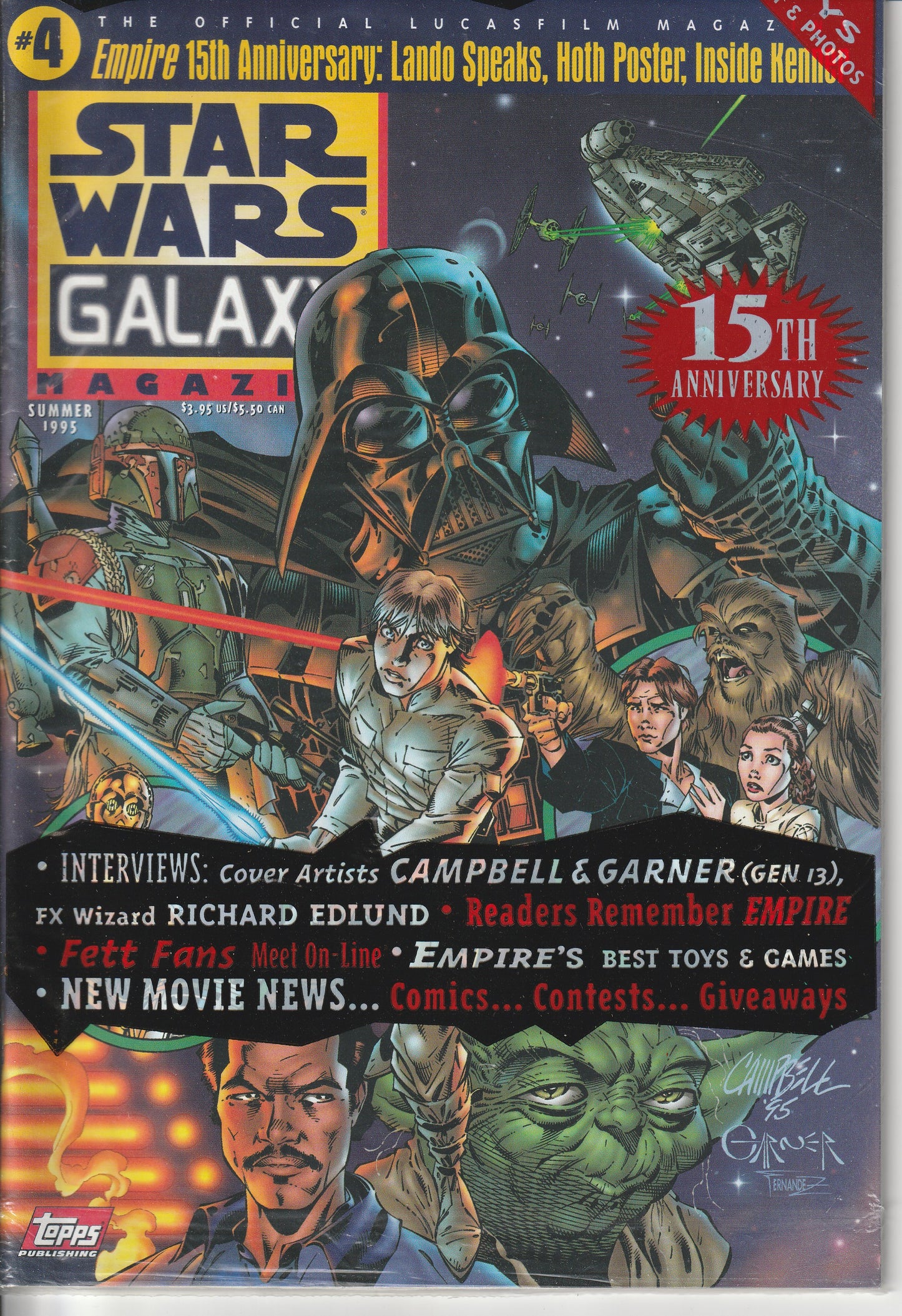 STAR WARS GALAXY #4 - TOPPS PUBLISHING - JUL 13 1995 (MINT)